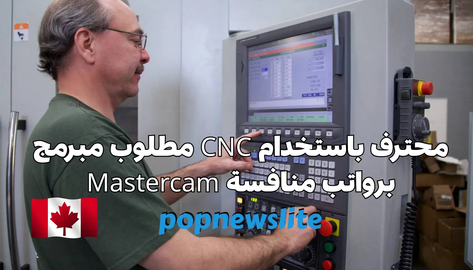 مبرمج CNC (التحكم الرقمي بواسطة الحاسوب) باستخدام Mastercam